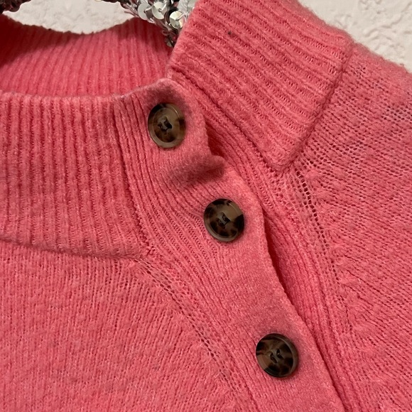 J Crew Mock Neck Sweater Pink Size Small - Picture 4 of 5